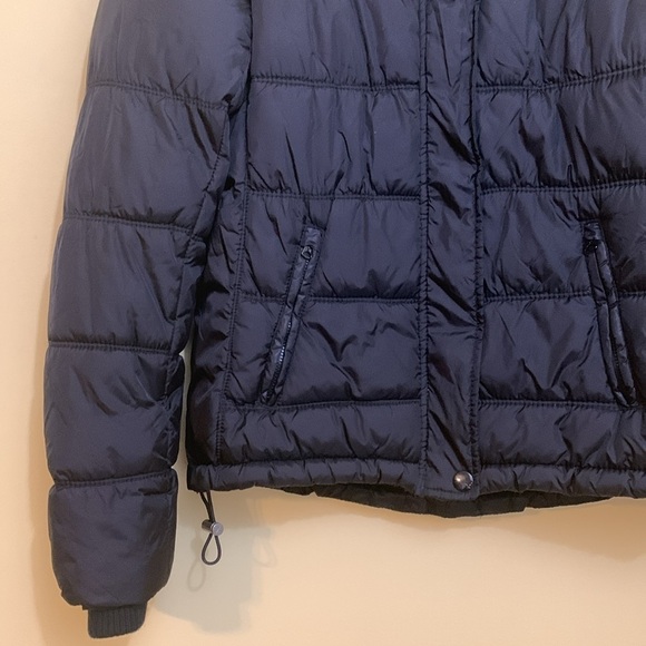 American Eagle Outfitters | Black Quilted Zip Snap Missing Hood Puffer Jacket L - Picture 3 of 17